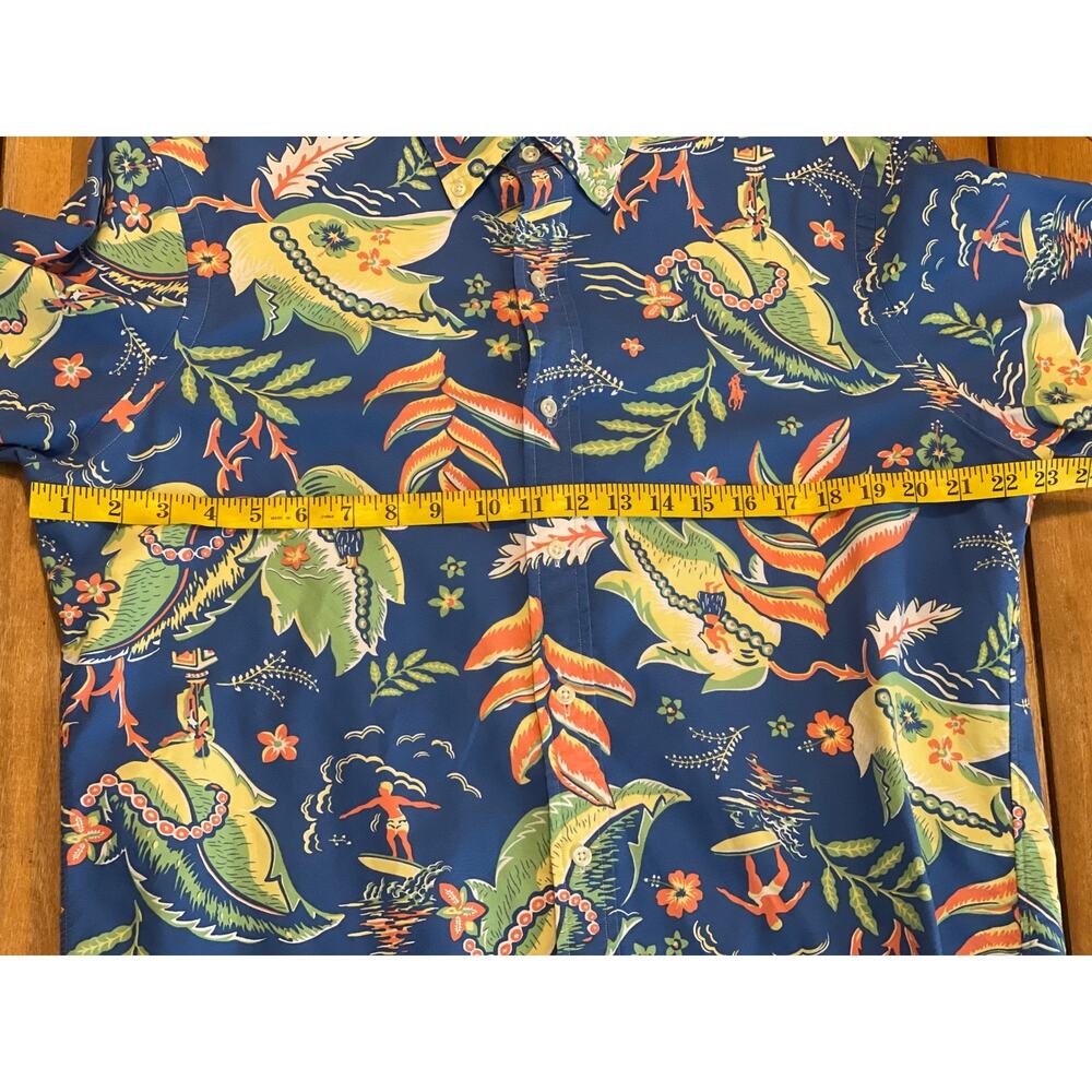 Polo Ralph Lauren Button Down Long Sleeve Hawaiian Shirt Classic Fit Size Large - Picture 5 of 6